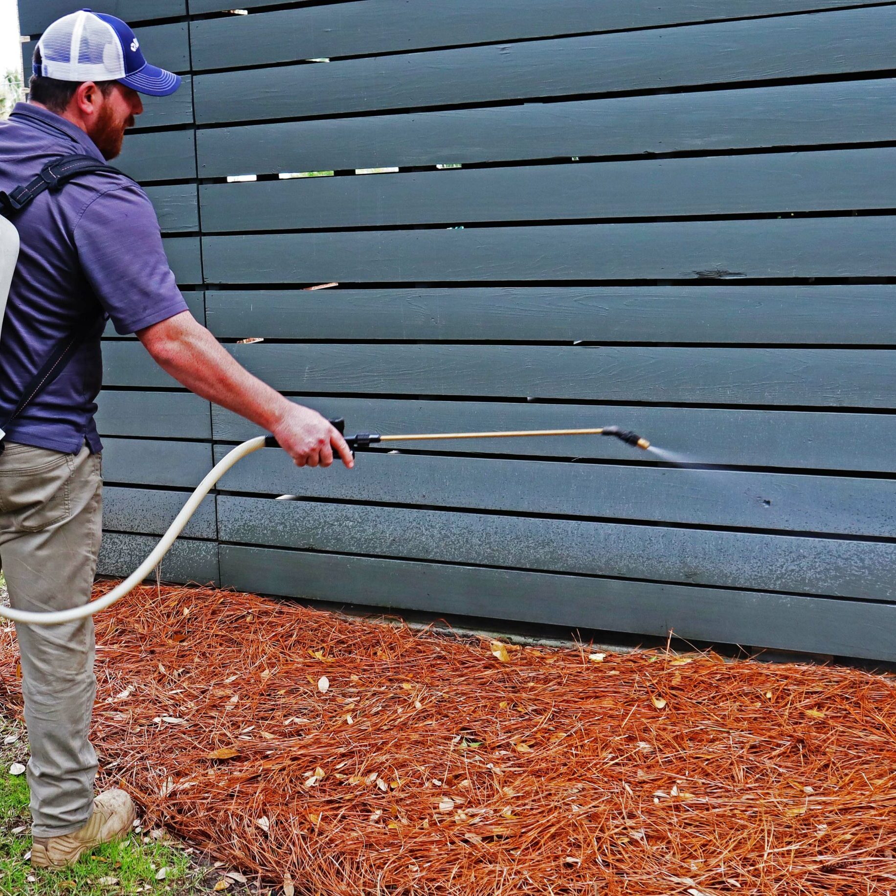 Pest Control Technician Spraying Insecticide